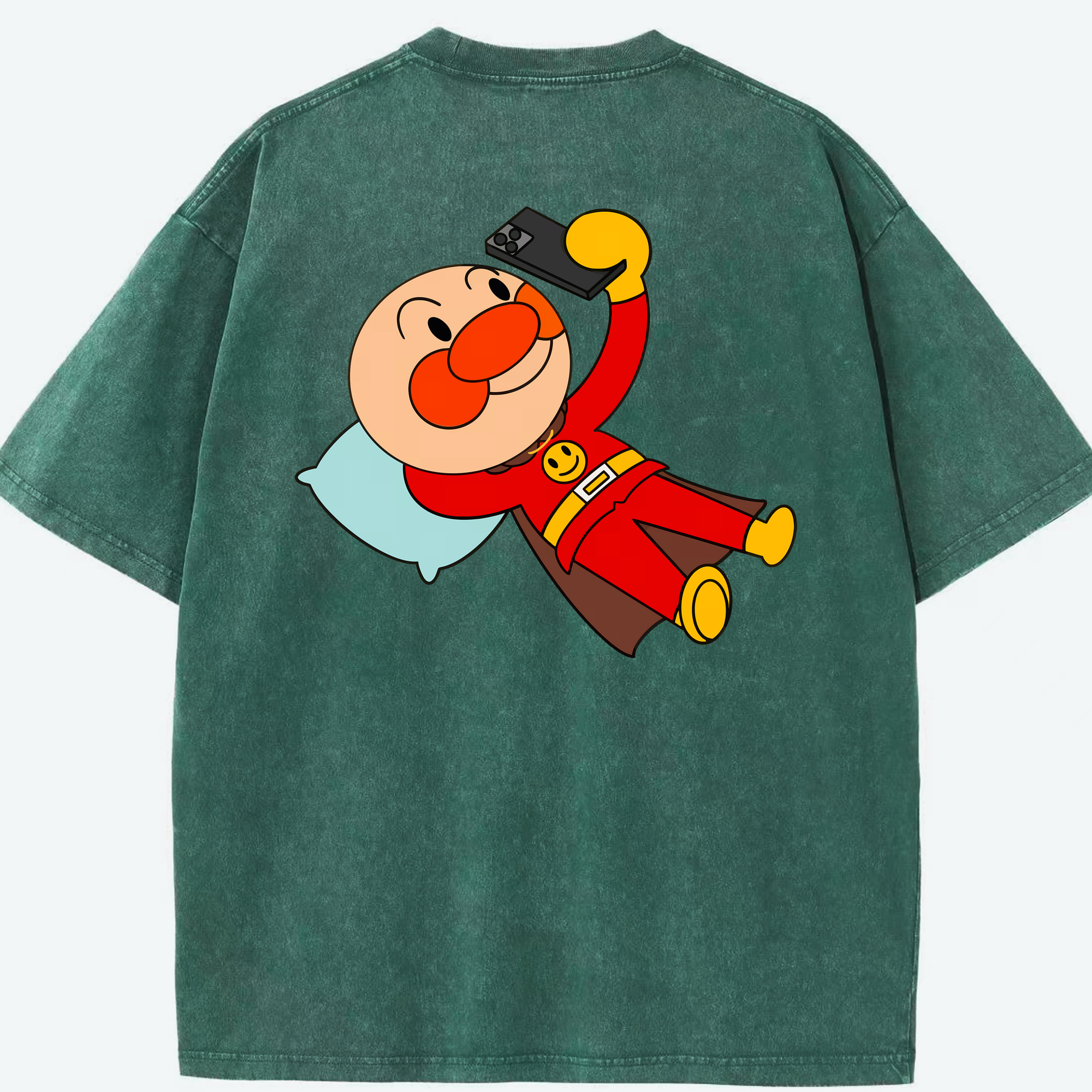 （画像用） アンパンマン Anpanman 綿100% ヴィンテージ風 半袖Tシャツ（背面プリント）
